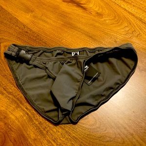 Olive Green Fire Island swim brief with Buckle Detail